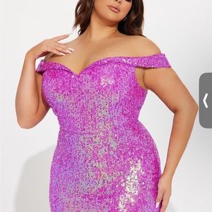 Never worn plus size sequin, formal gown
